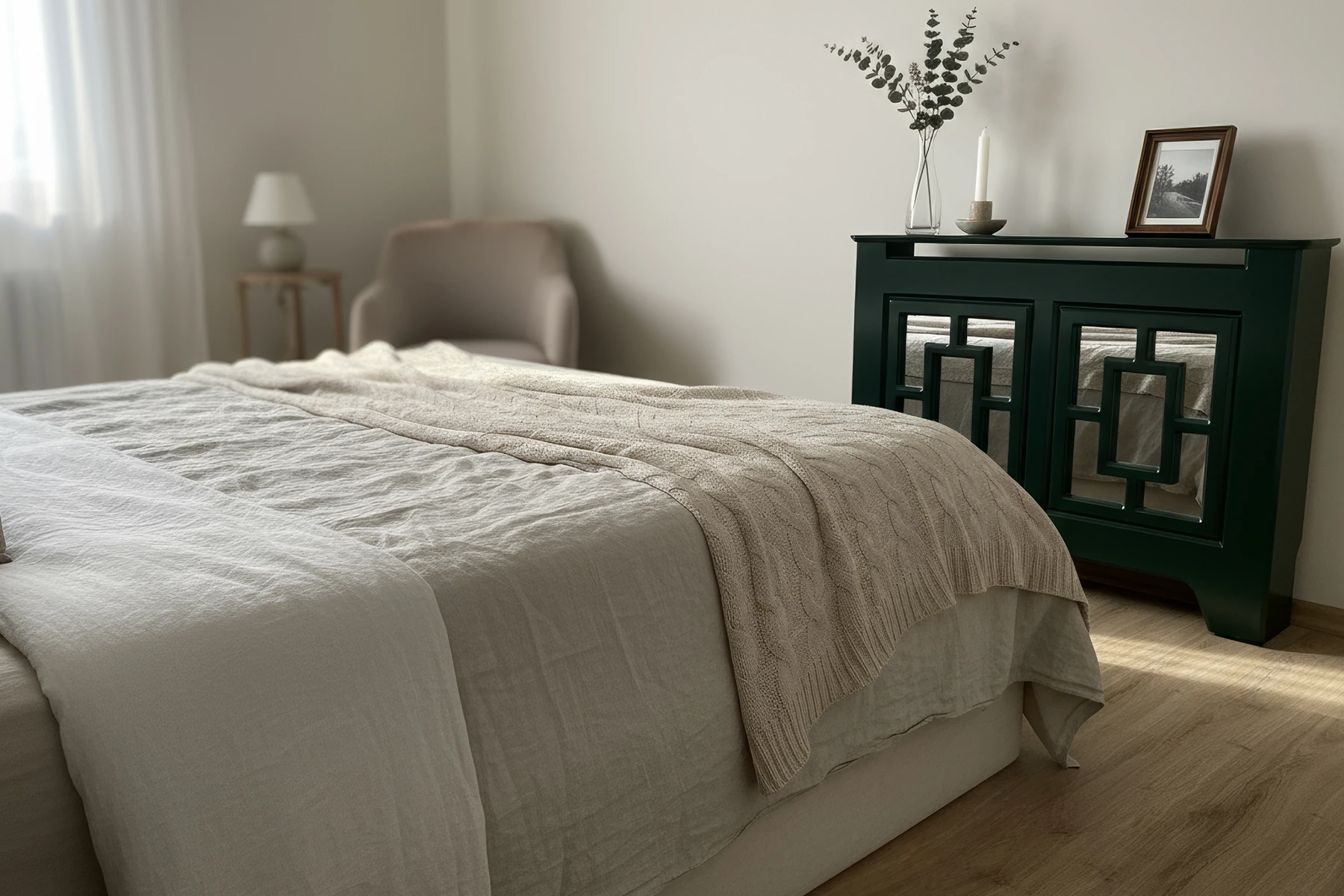 Pera, Koyu Yeşil, Aynalı Petek Kaplama – Petek Kapatıcı Dresuar