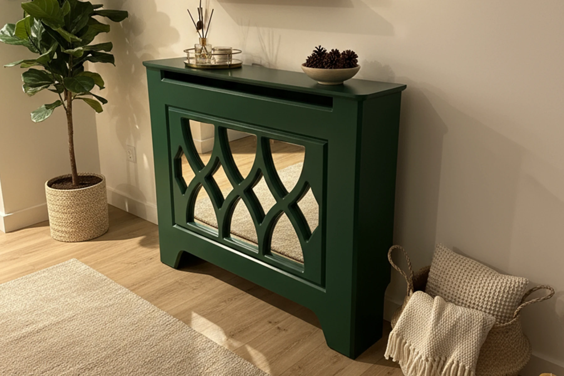 Lara, Koyu Yeşil, Aynalı Petek Kaplama – Petek Kapatıcı Dresuar