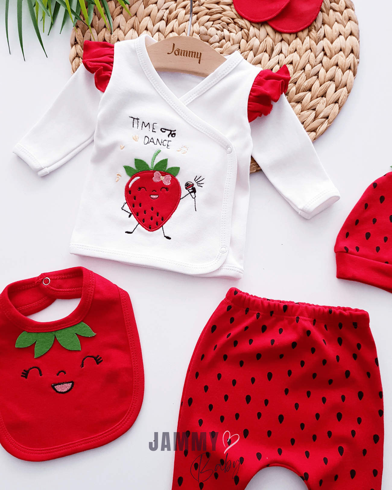 Singer Strawberry 5 Parça Yenidoğan Set-KIRMIZI