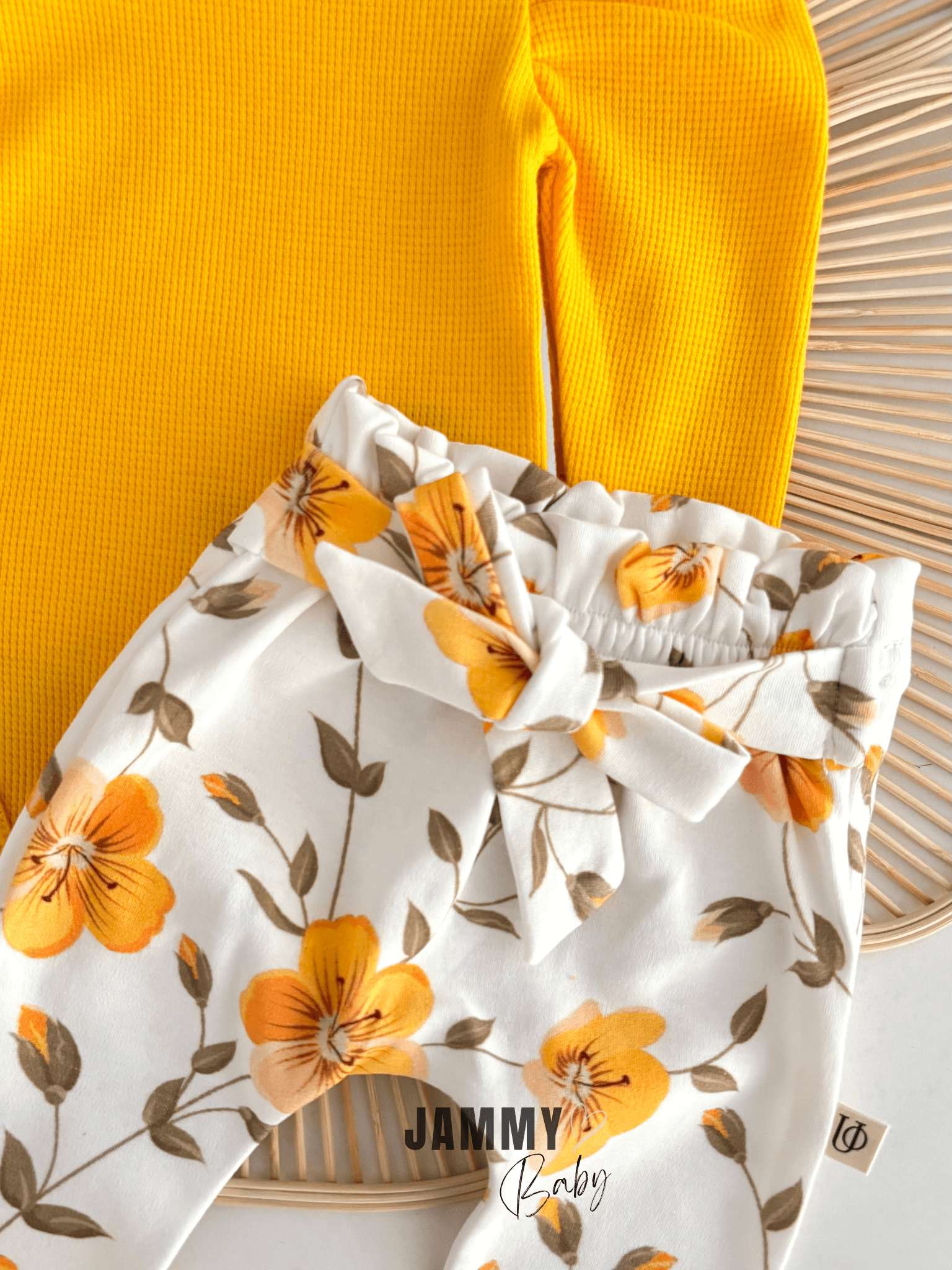 Juana Floral Design Balon Kol Takım-SARI