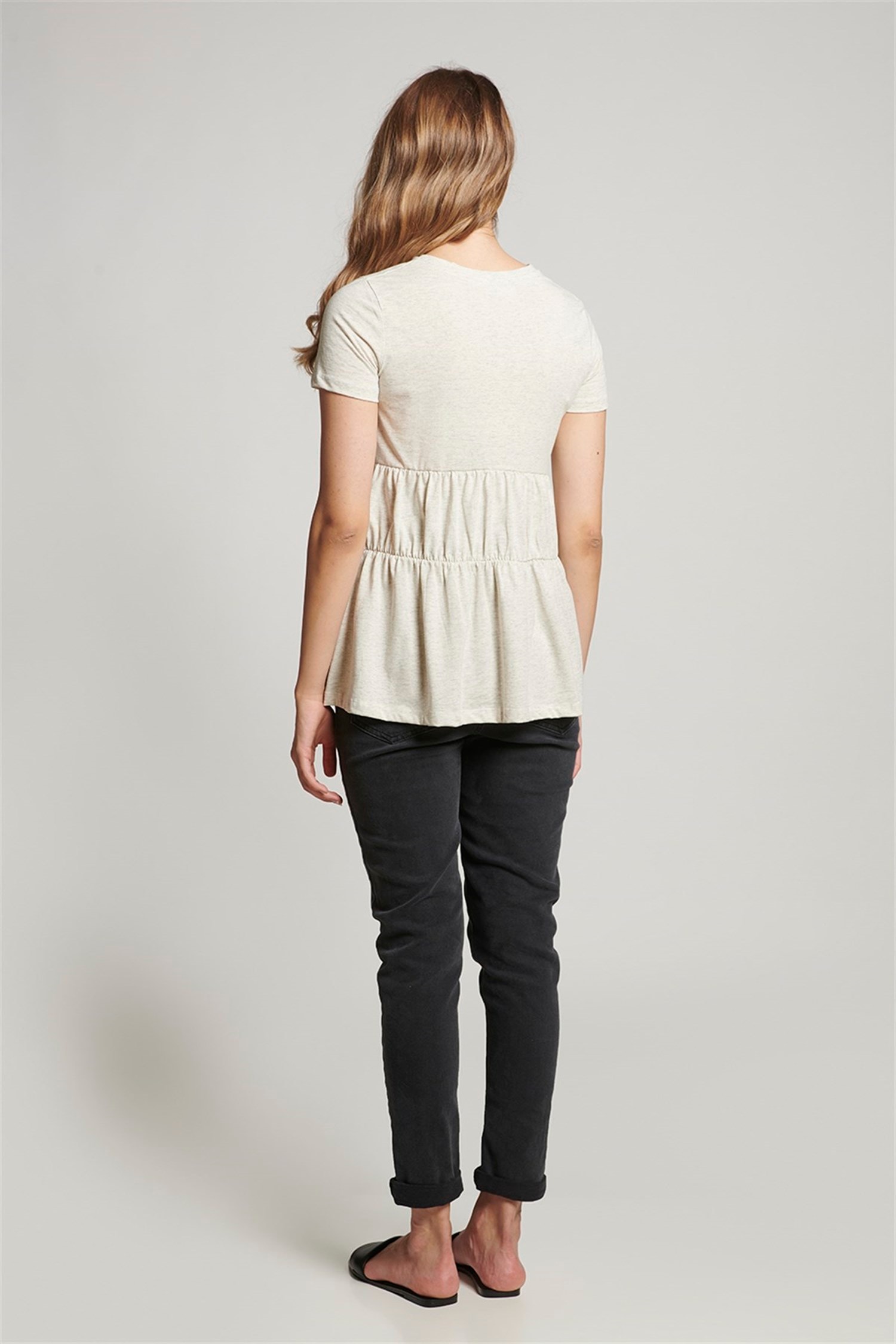 Luce Hamile Tshirt - GRİ MELANJ