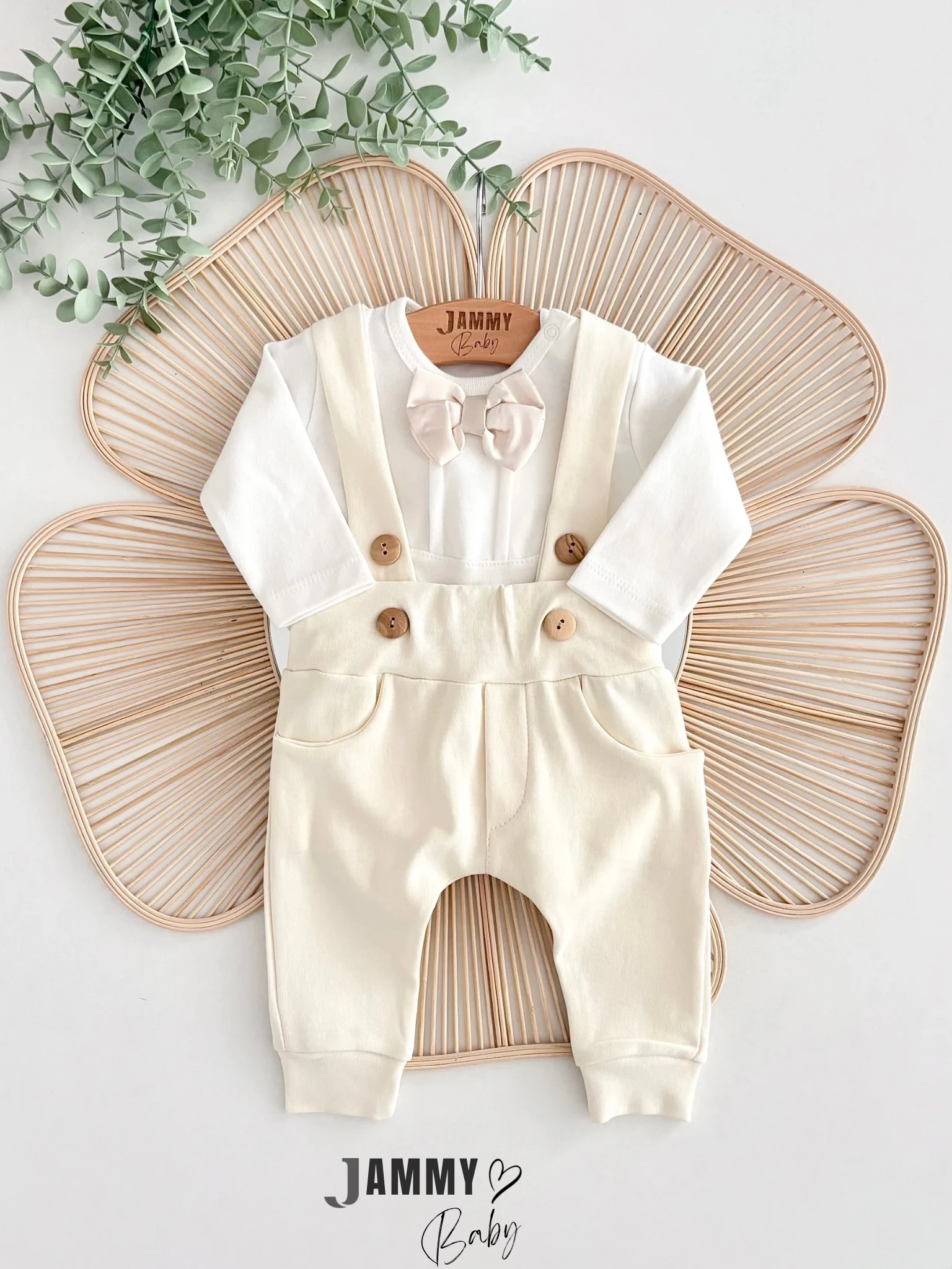 Drew Papyonlu Body / Salopet Set-KREM