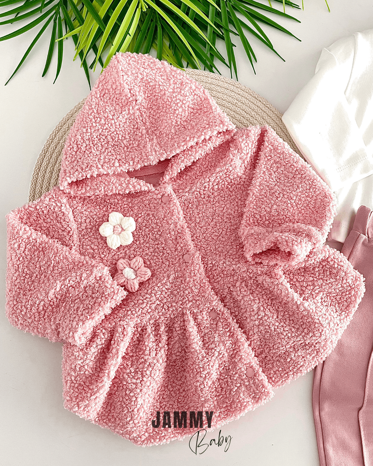 Buklet Hırkalı 3'lü Mevsimlik Takım-PEMBE
