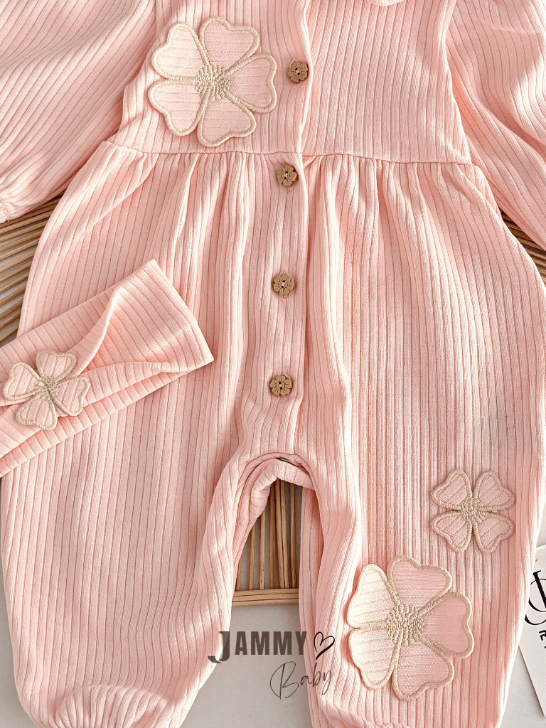 Daisell Nakış İşlemeli Bandanalı Tulum Set-PUDRA