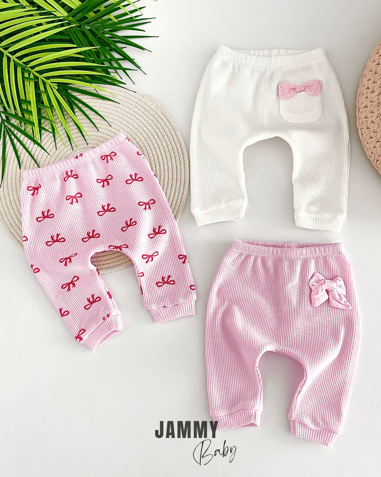 Lotus Waffle 3'lü Pantolon Set-PEMBE