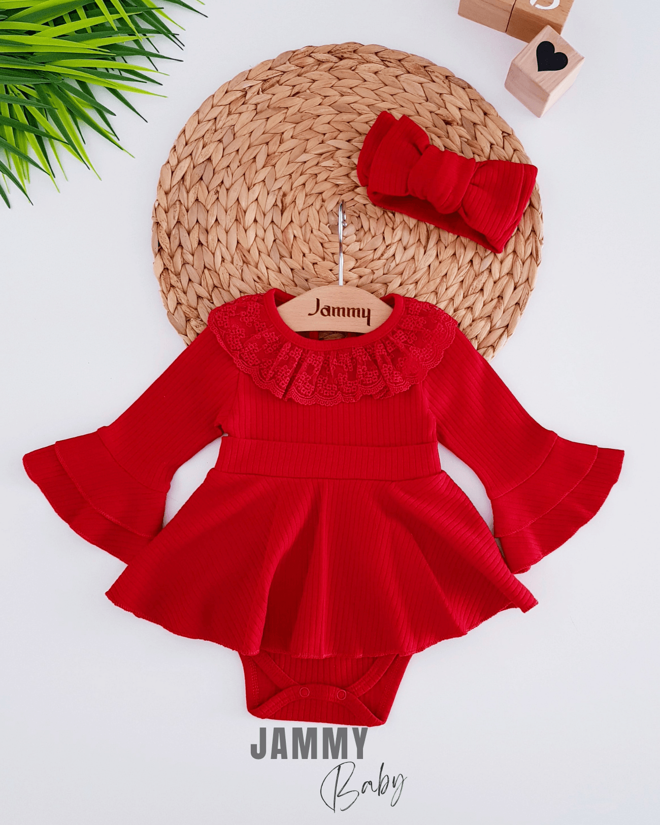 Violetta Kaşkorse Bodysuit Elbise Set-KIRMIZI