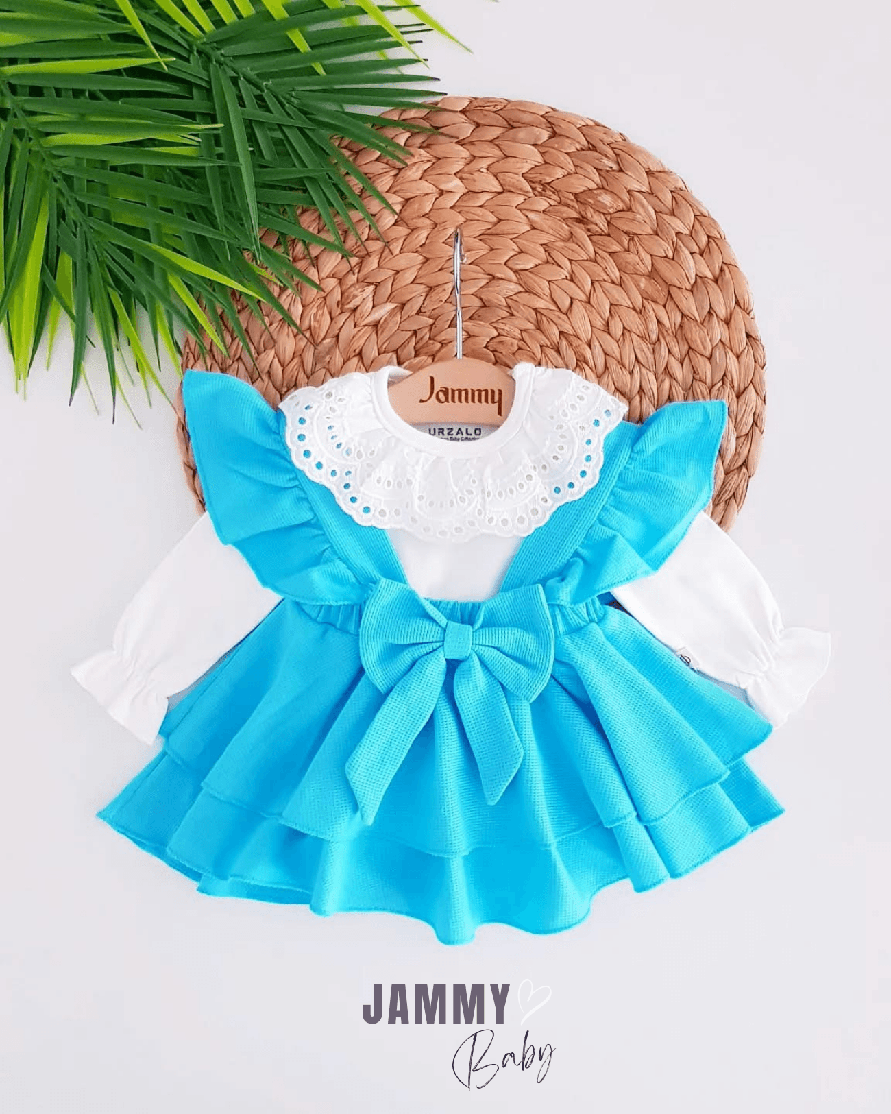 Luana Waffle Jile Elbise Set-GÖK MAVİSİ