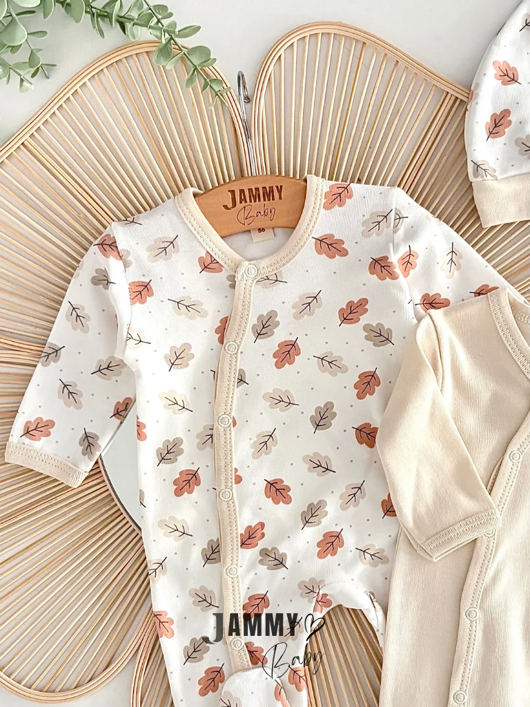 The Leaves 2 Tulum / 2 Şapka Set-KREM