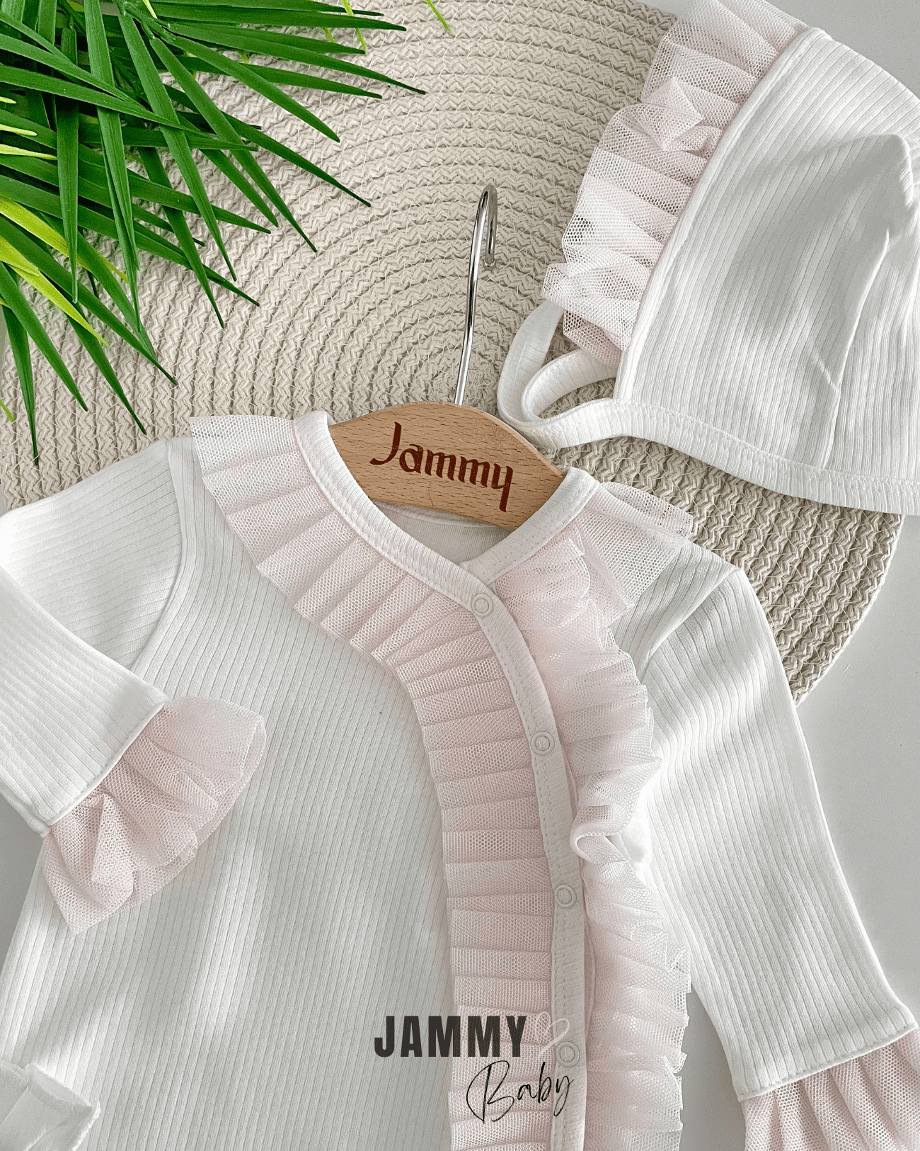 Jovita Tül Detaylı 3 Parça Tulum Set-PEMBE