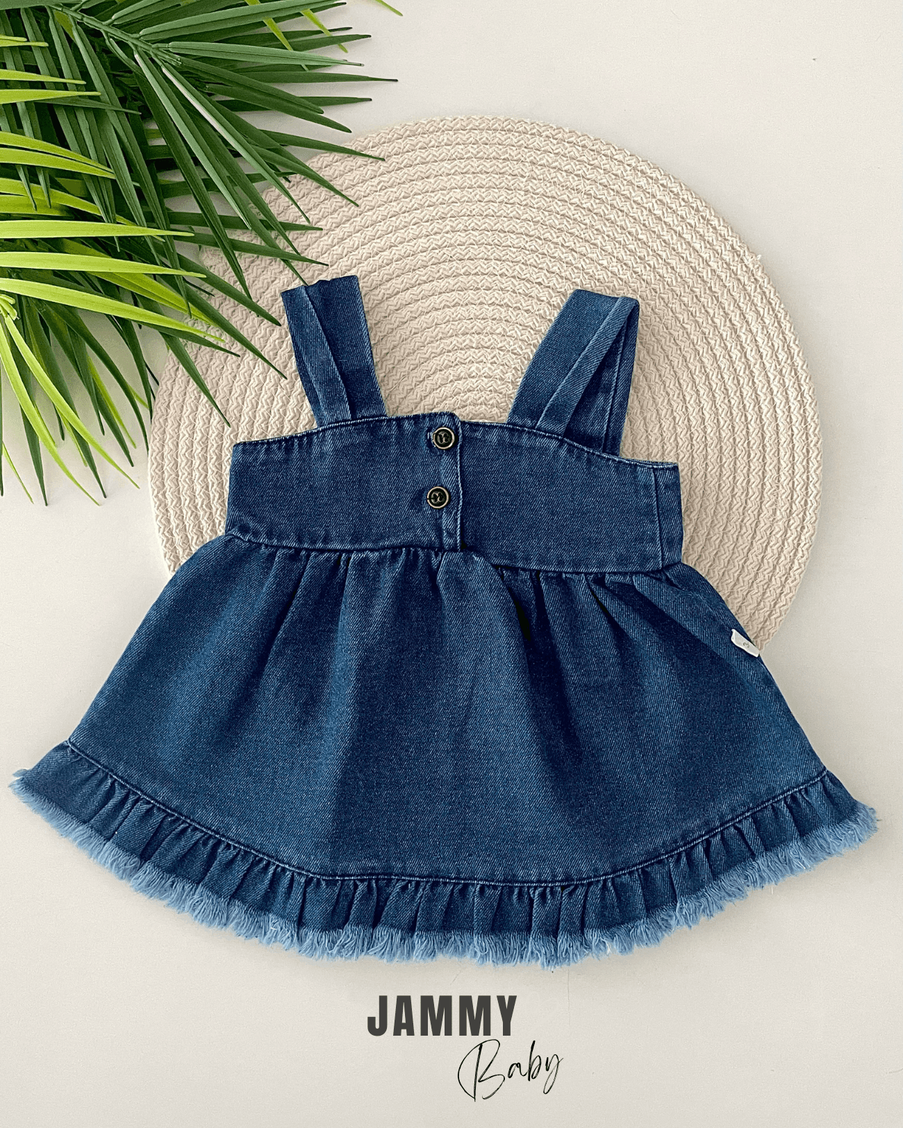 Püsküllü Jean Jile Elbise / Body Set-LACİVERT
