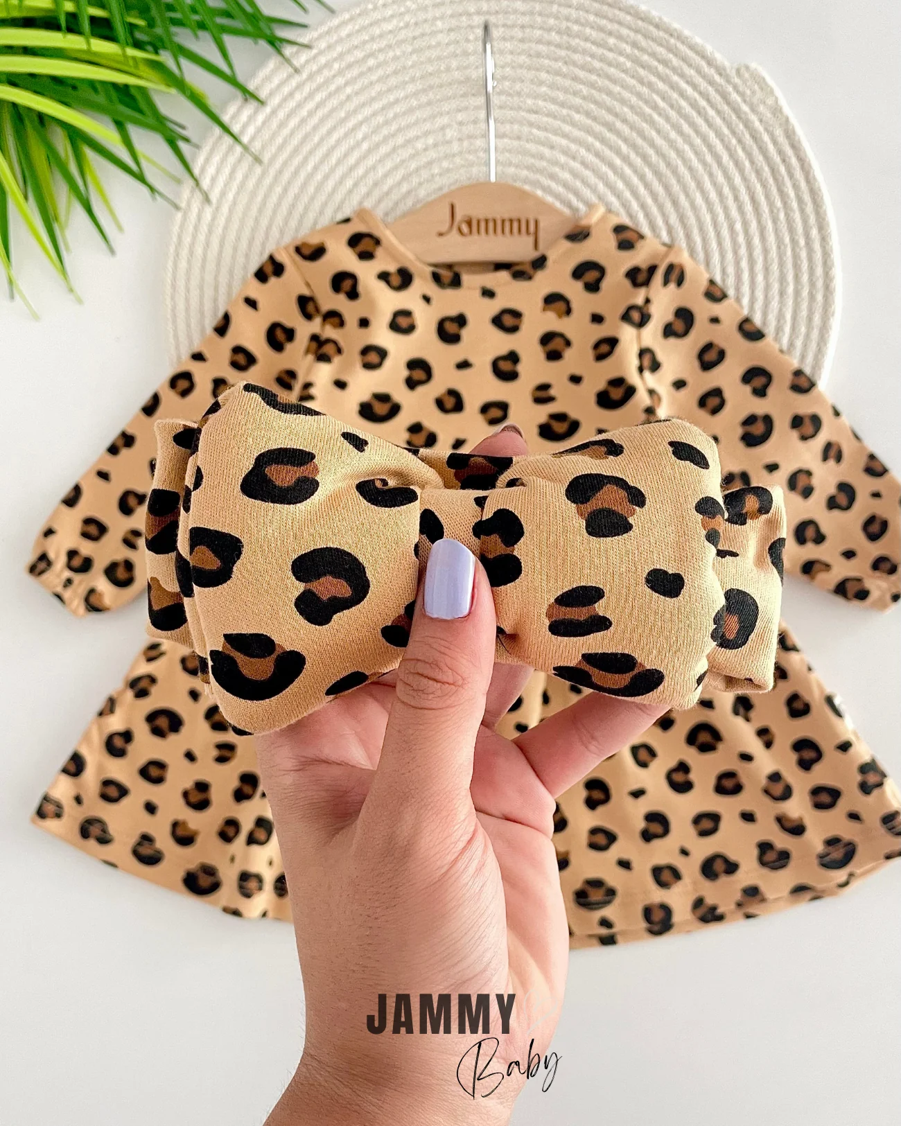 Valeria Leopar Desen Bandanalı Elbise Set-KAHVERENGİ