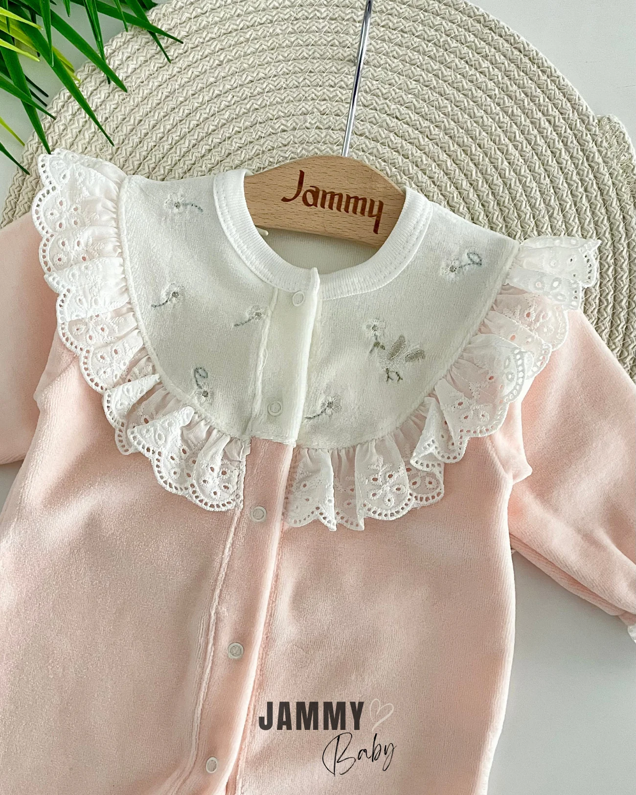 Dantel Robalı Kadife Tulum-SOMON