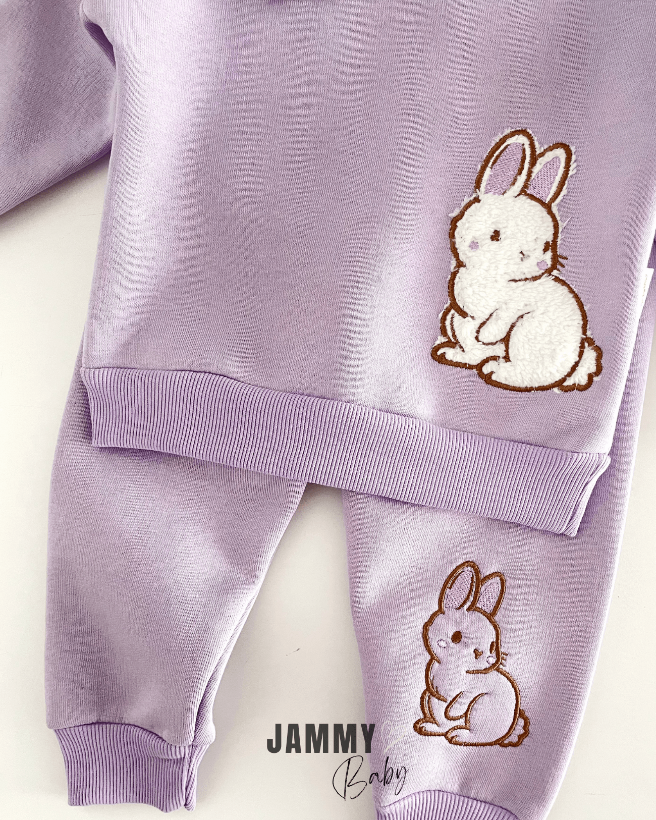 Fluffy Rabbit Şardonlu 2'li Takım-LİLA