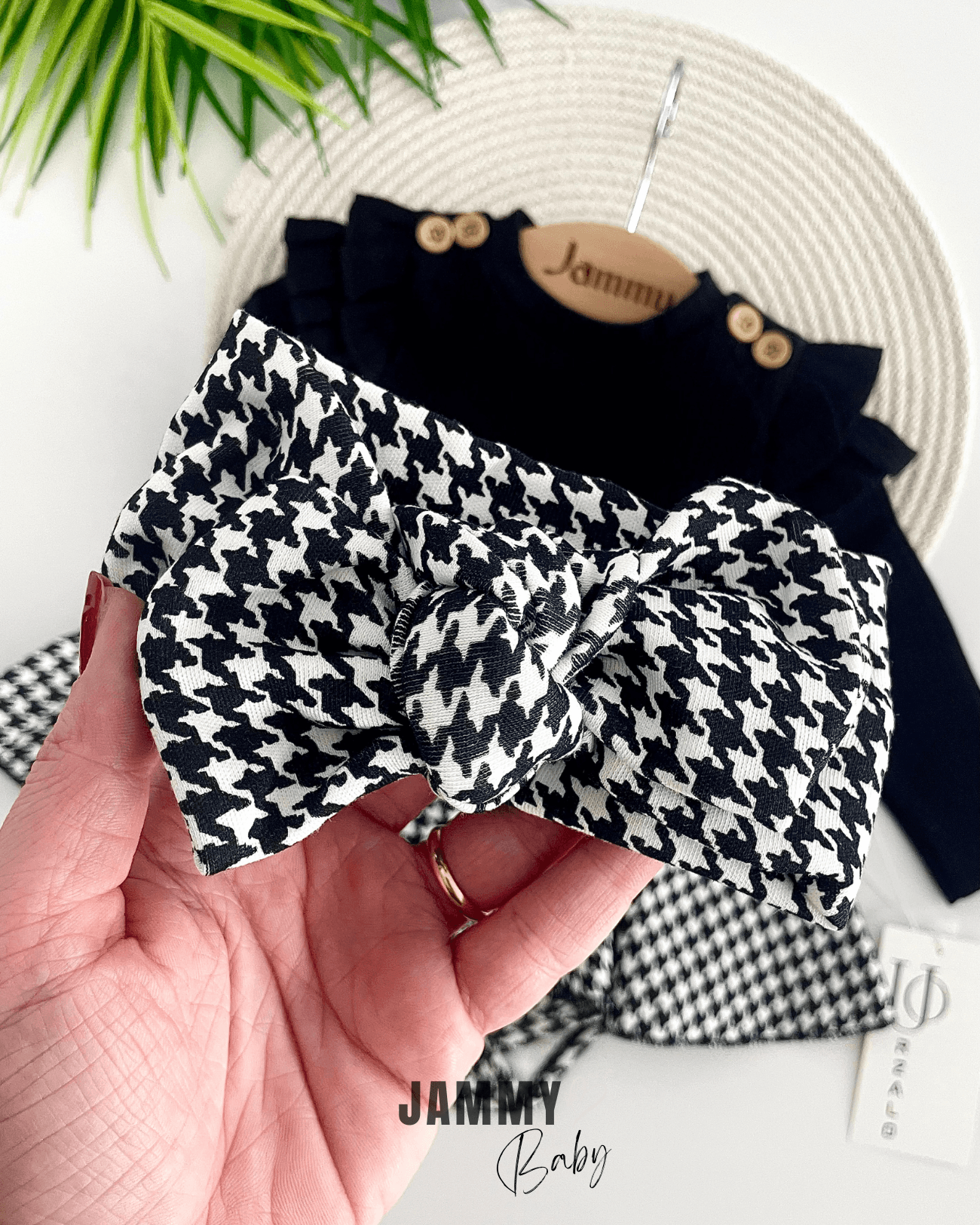 Kazayağı Desen Omuz Fırfırlı Bandanalı Bodysuit Elbise Set-SİYAH