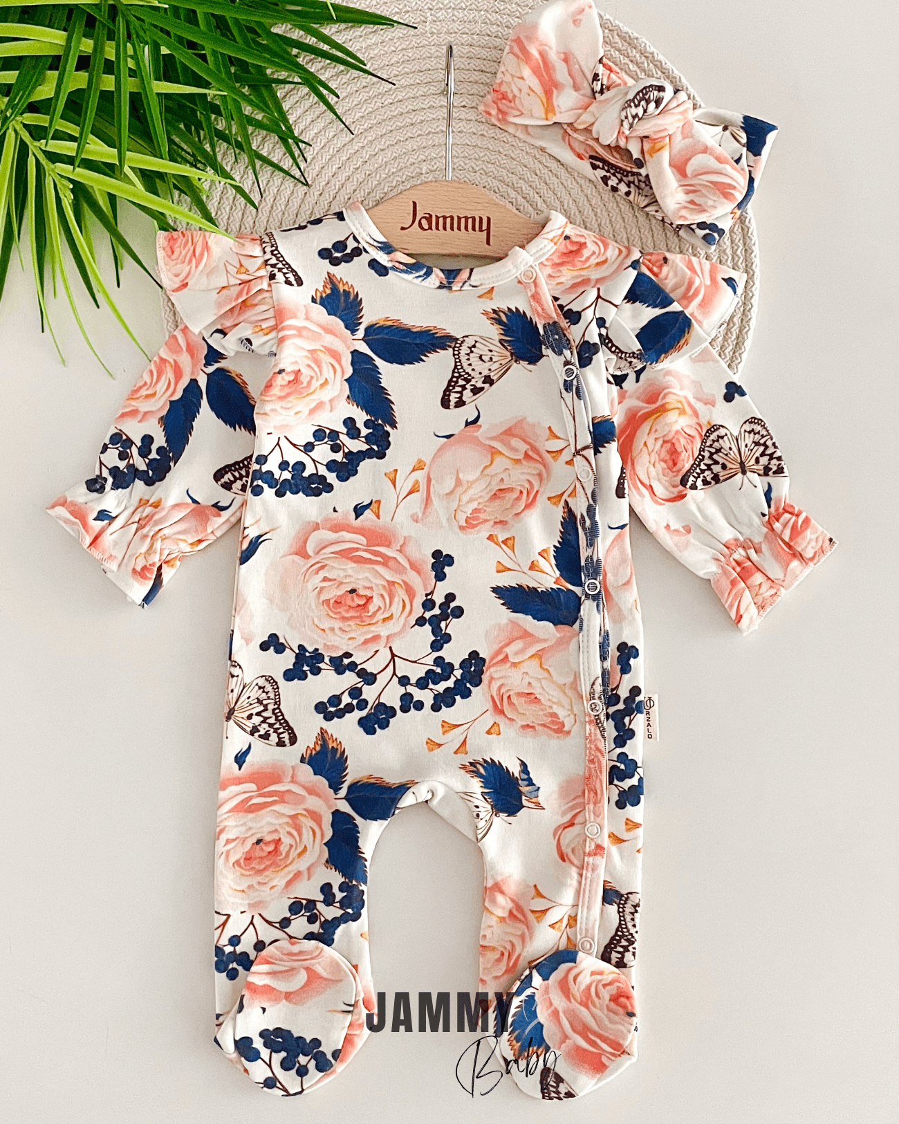 Bahar Çiçekleri Bandanalı Tulum Set-RENKLİ