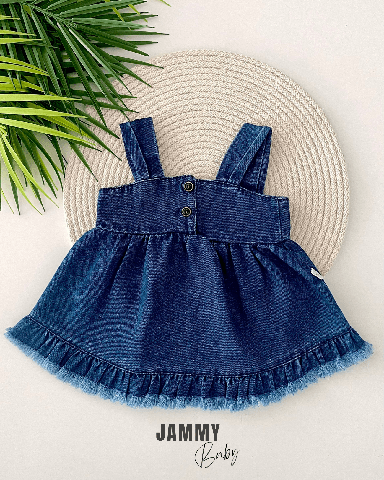 Püsküllü Jean Jile Elbise / Body Set-LACİVERT