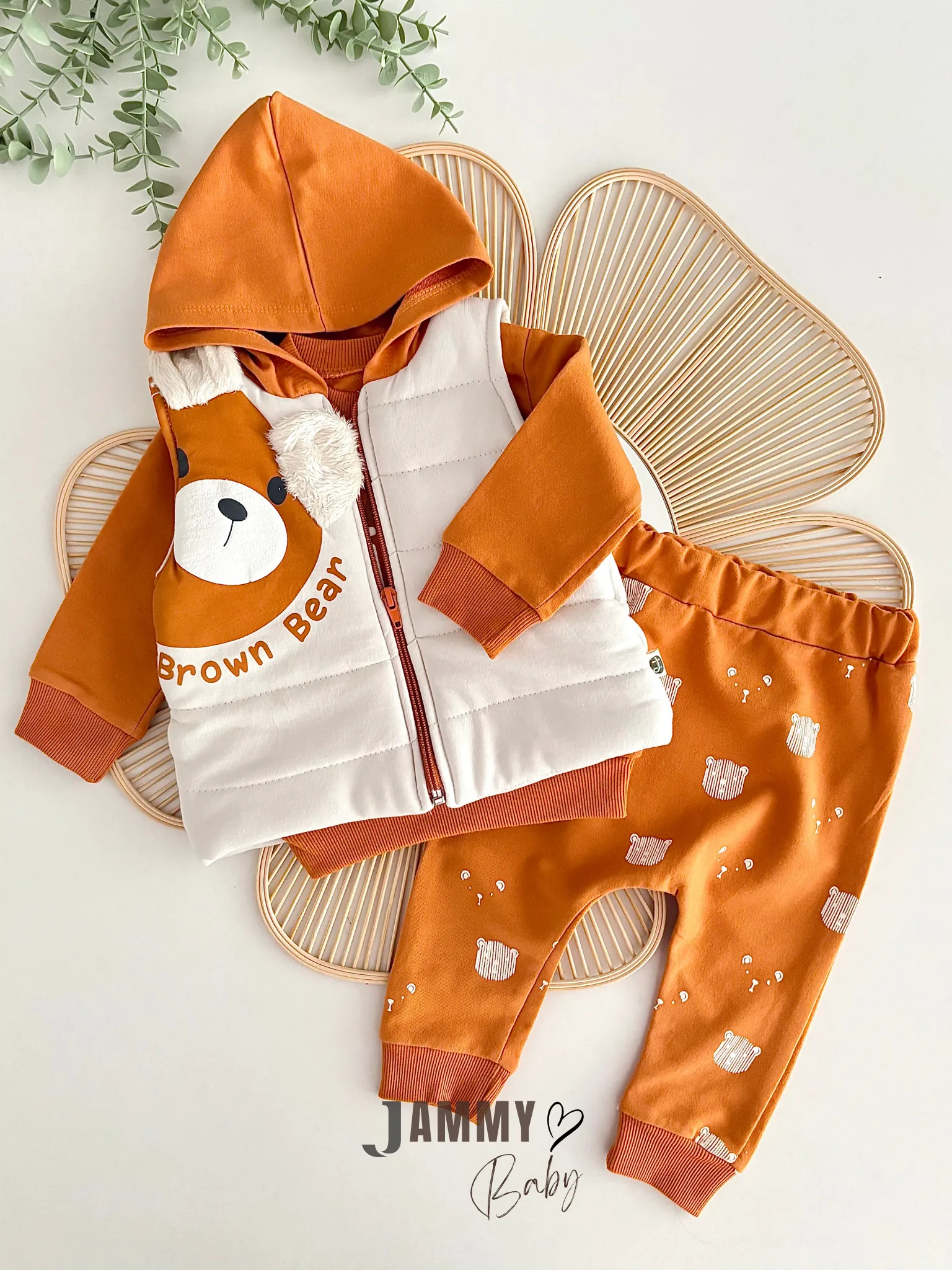 Brown Bear Şişme Yelekli 3'lü Takım-TARÇIN