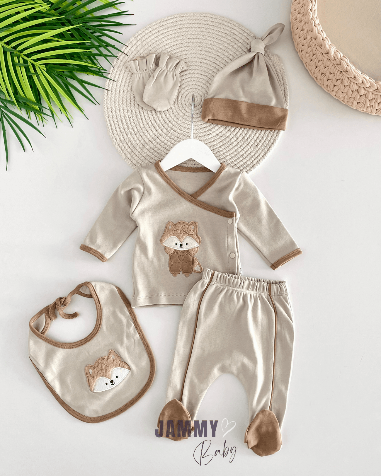Vulpes 5 Parça Yenidoğan Set-SÜTLÜ KAHVE