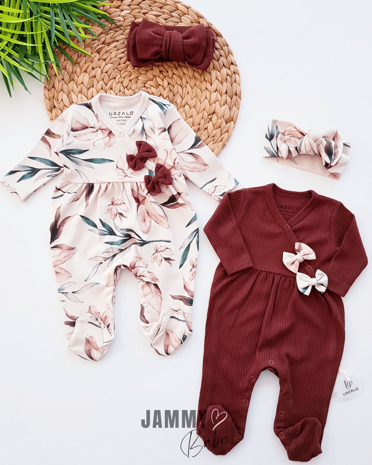 Sonbahar Yaprakları 2'li Tulum Set-KAHVERENGİ