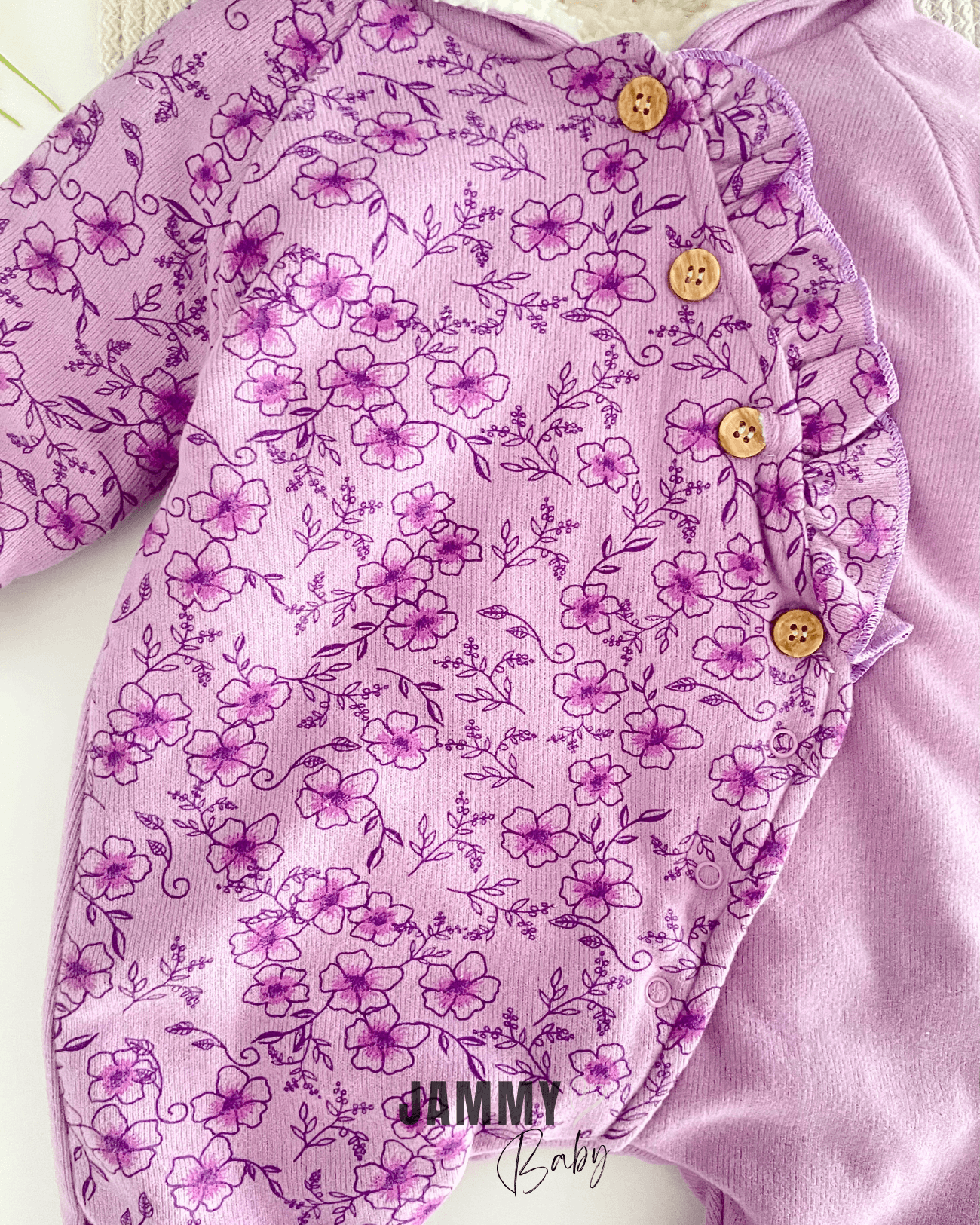 Flower Spring Kapüşonlu Welsoft Tulum-LİLA