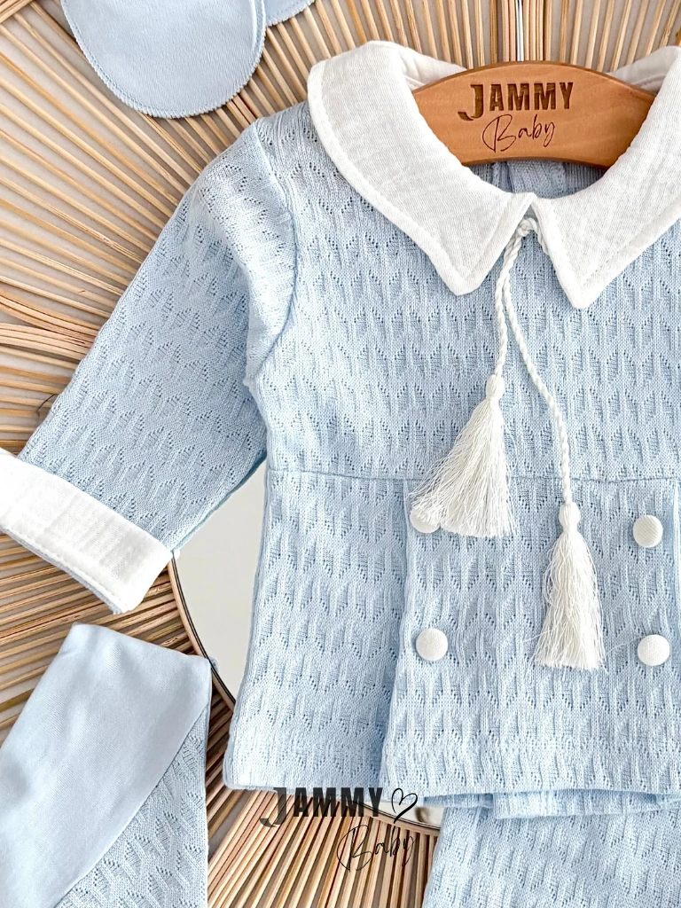 Alexander Jakarlı 5 Parça Yenidoğan Set-MAVİ