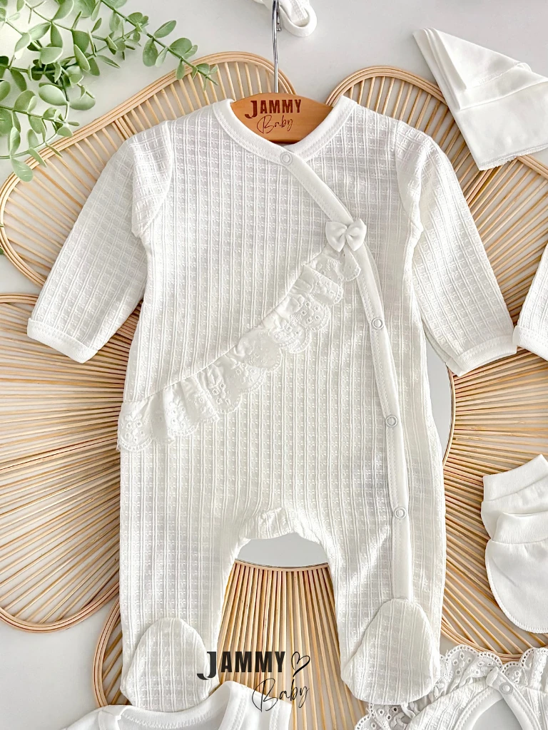 Mathilda Petek Dokuma 10 Parça Yenidoğan Set-EKRU