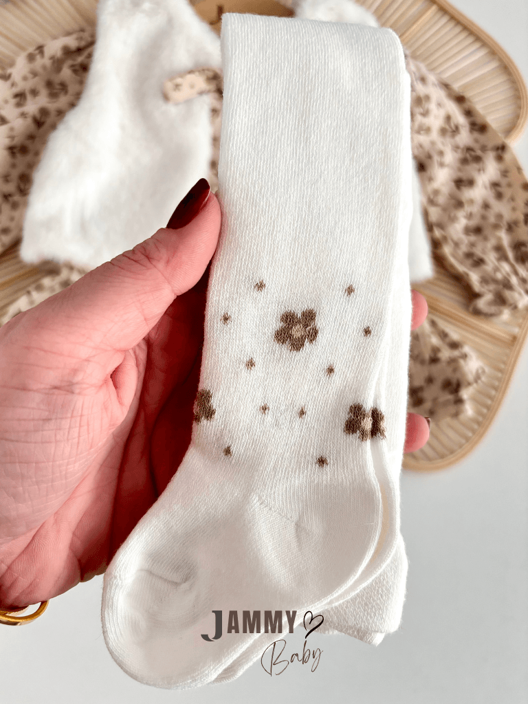 Çıtır Müslin Elbise Peluş Yelekli Çoraplı 3'lü Set-KAHVERENGİ