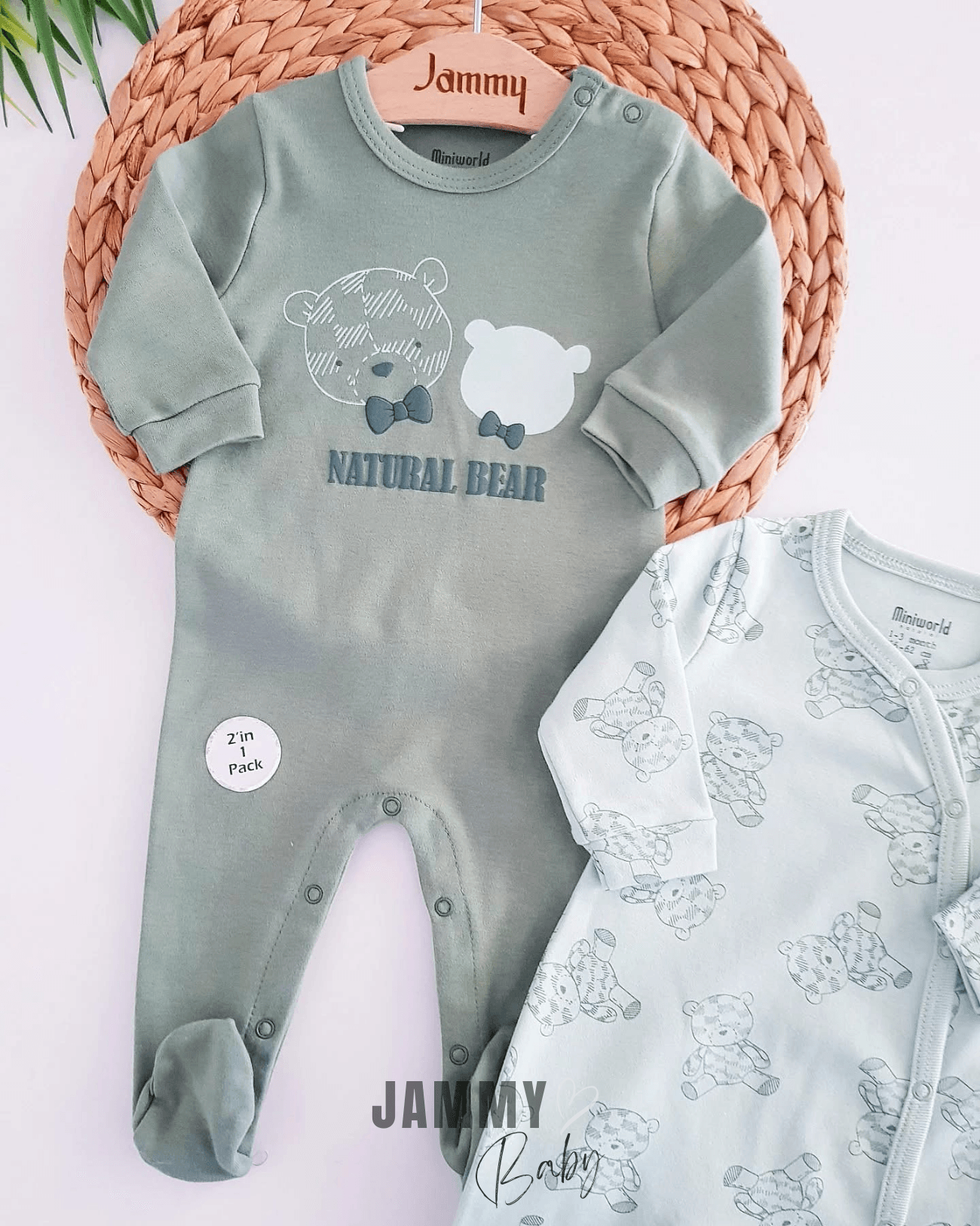 Natural Bear 2'li Tulum Set-YEŞİL