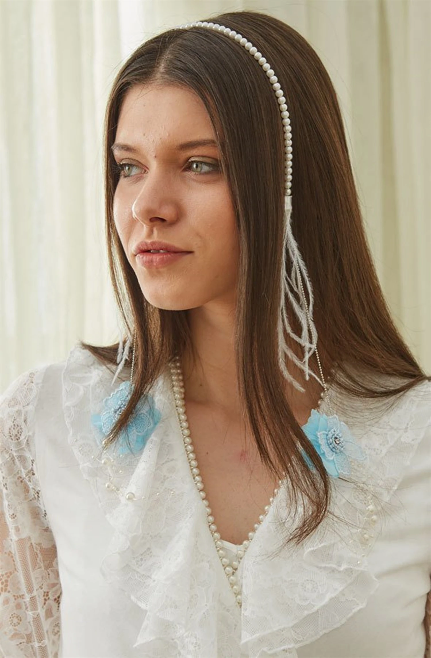 Lohusa Küpeli Taç - MAVİ