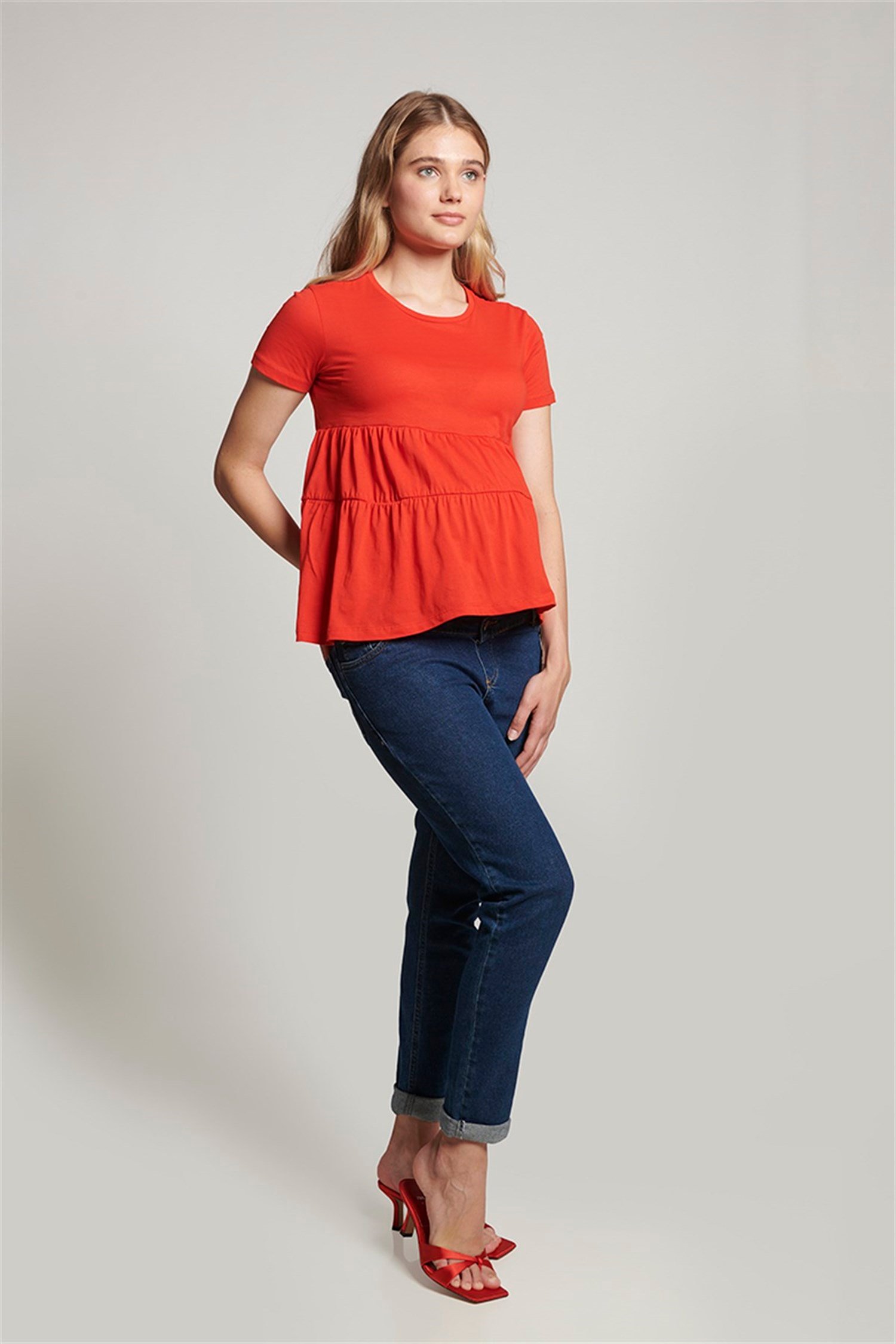 Luce Hamile Tshirt - KIRMIZI