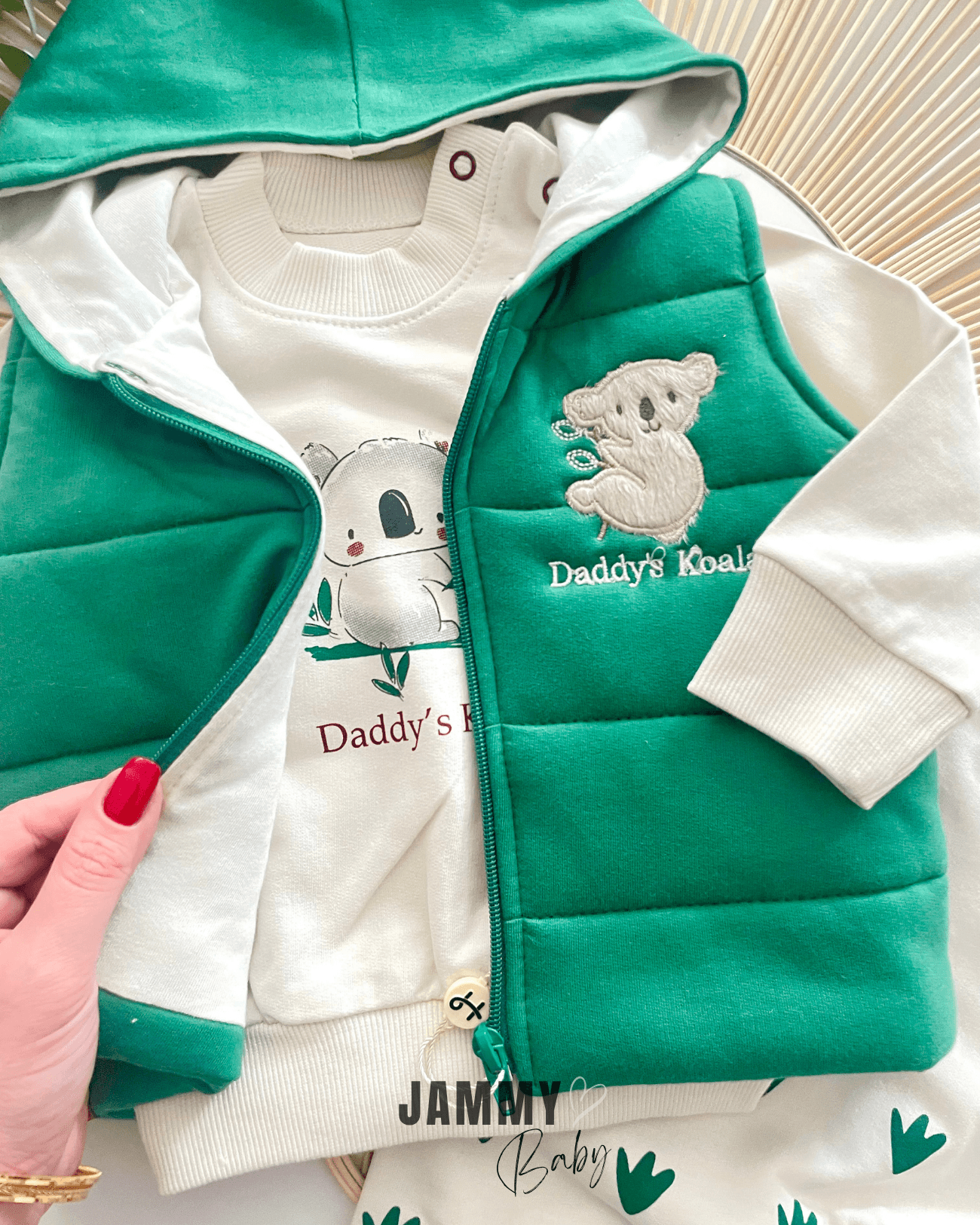 Dady's Koala Şişme Yelekli 3'lü Takım-YEŞİL