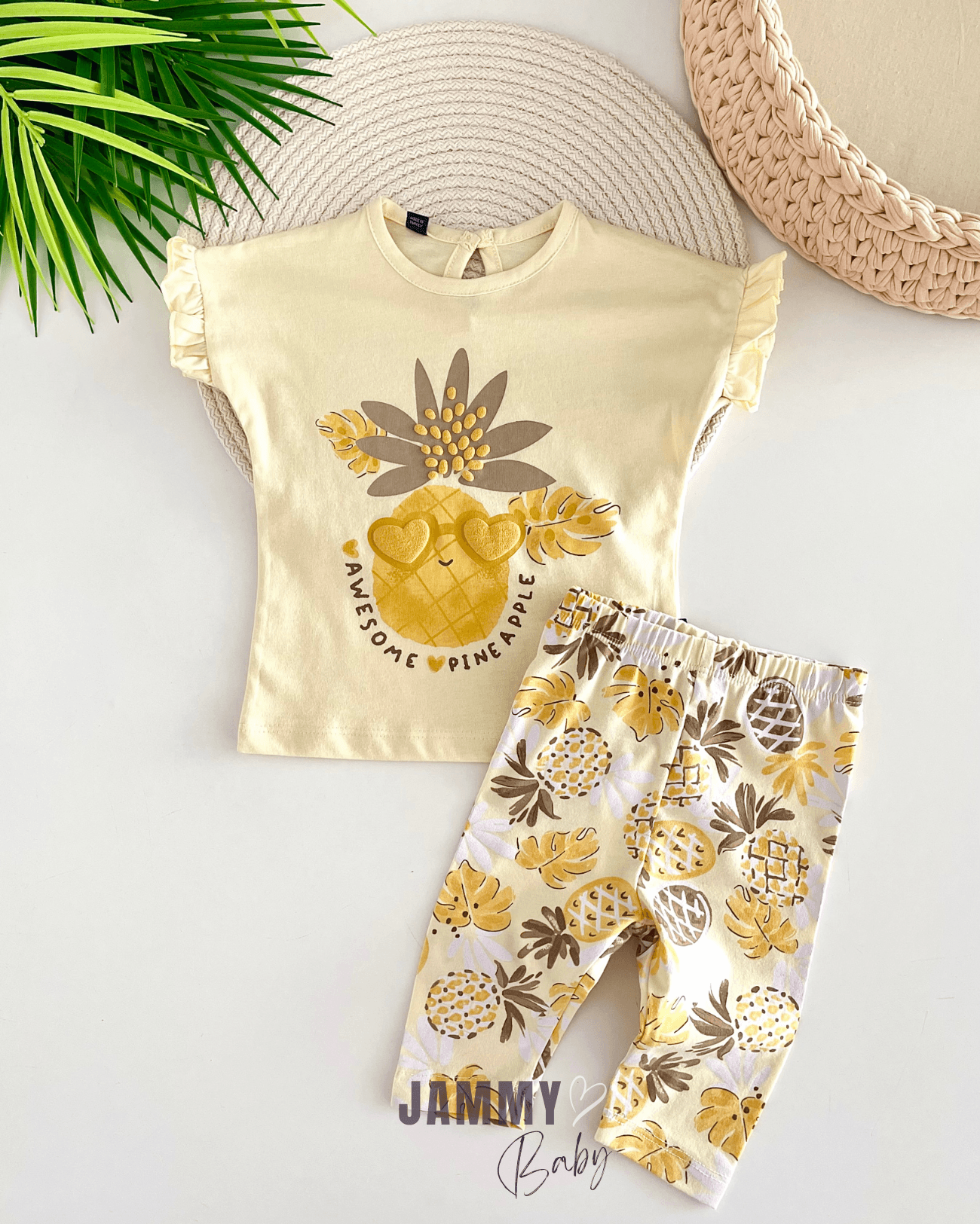 Pineapple Taytlı 2'li Takım -FİL DİŞİ