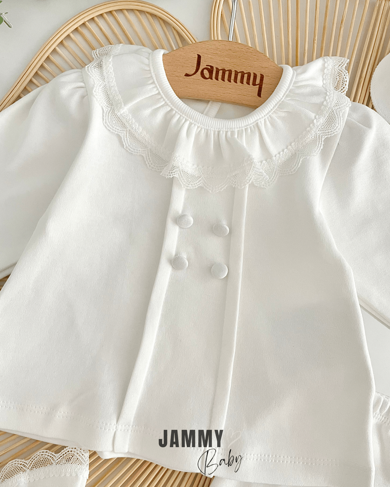 Elegant Dantelli 5 Parça Yenidoğan Set-BEYAZ