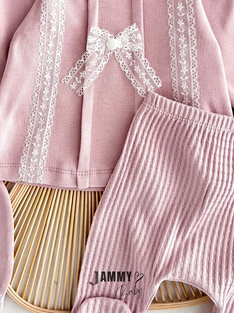 Isabella Jakarlı  5 Parça Yenidoğan Set- SOFT LİLA