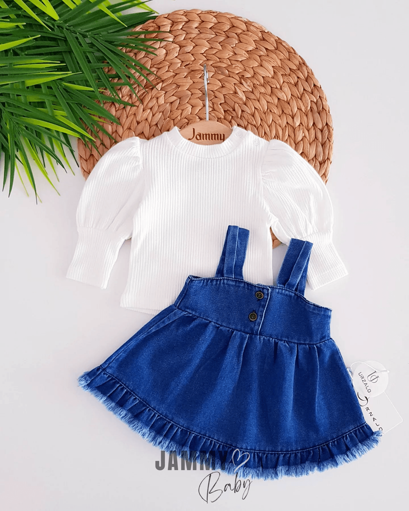 Püsküllü Jean Jile Elbise / Body Set-LACİVERT
