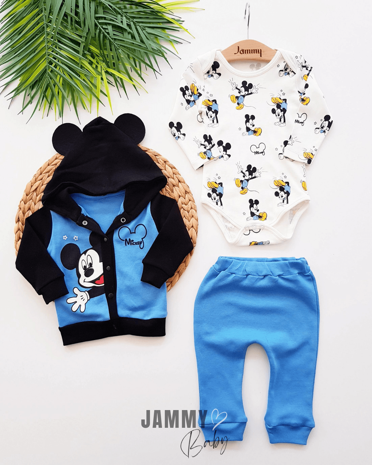 Mickey Mouse Hırkalı Takım-MAVİ