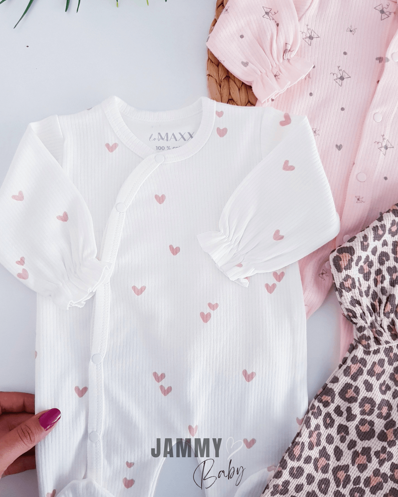 Leopar Kalp Desenli 3'lü Tulum Set-RENKLİ