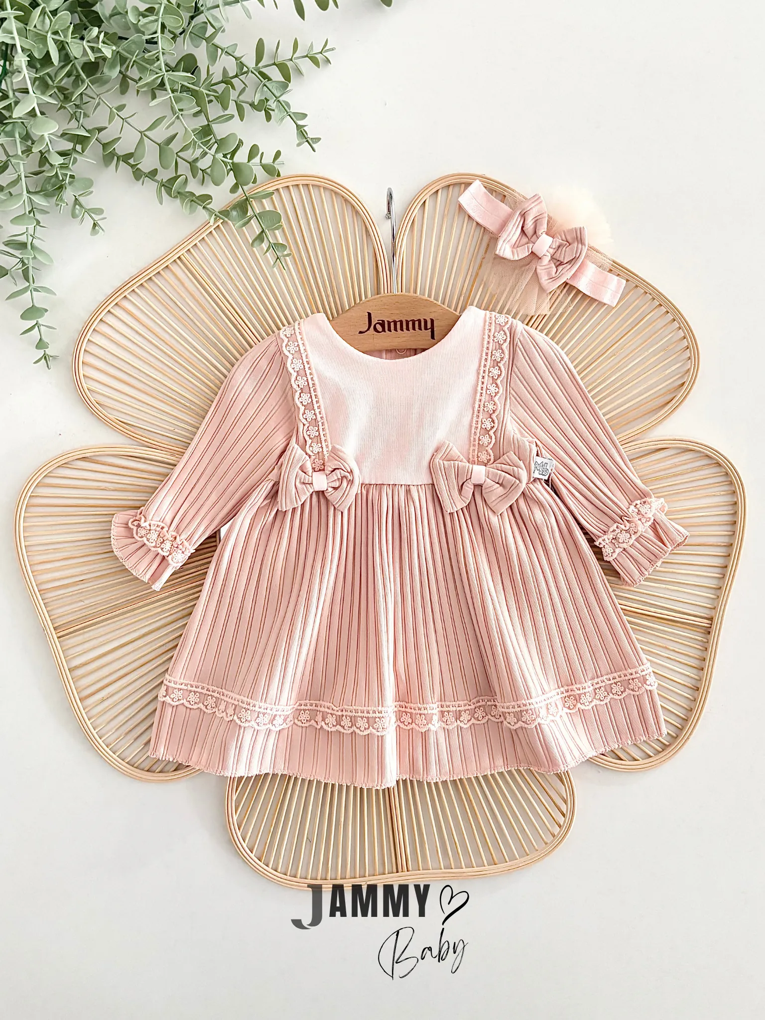 Perla Kaşkorse Bandanalı Elbise Set-PUDRA