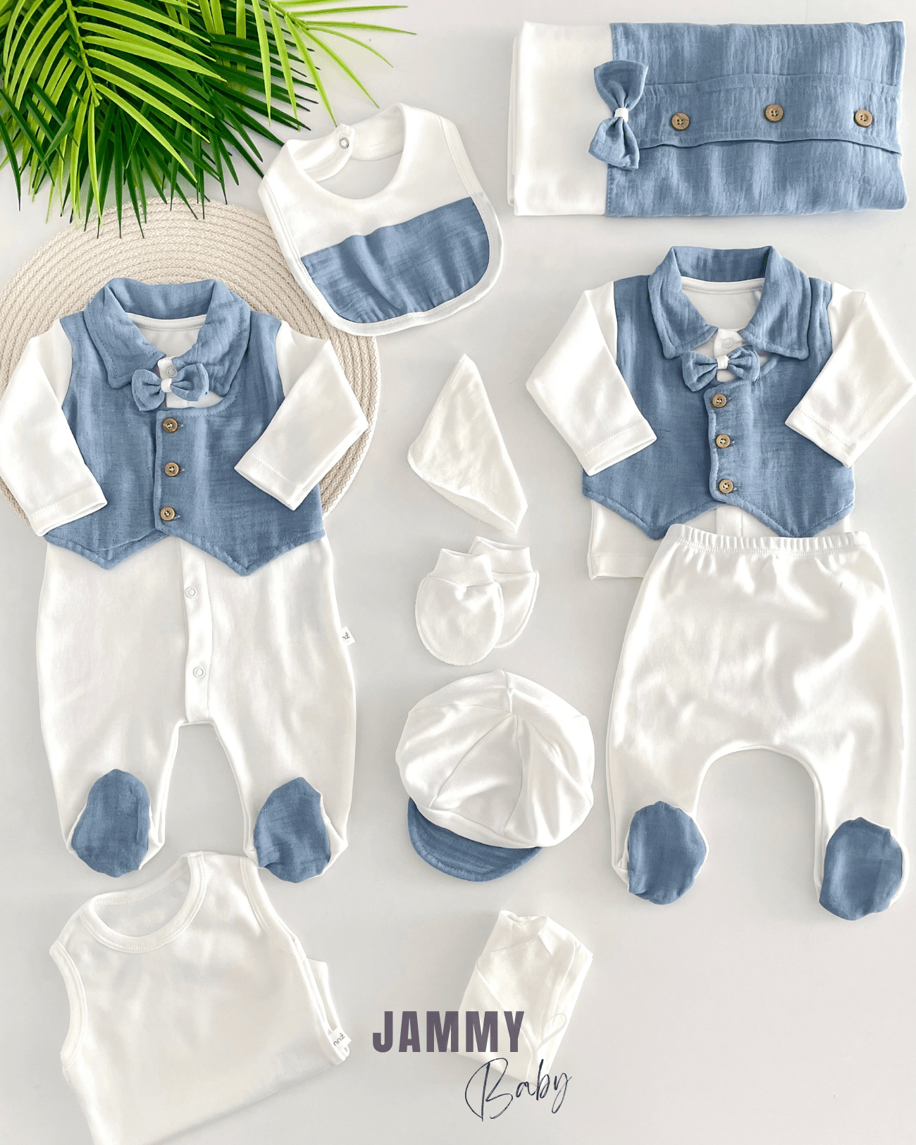 Beyzade 10 Parça Yenidoğan Set-İNDİGO