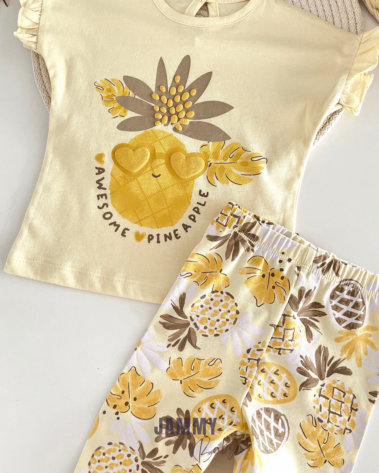Pineapple Taytlı 2'li Takım -FİL DİŞİ