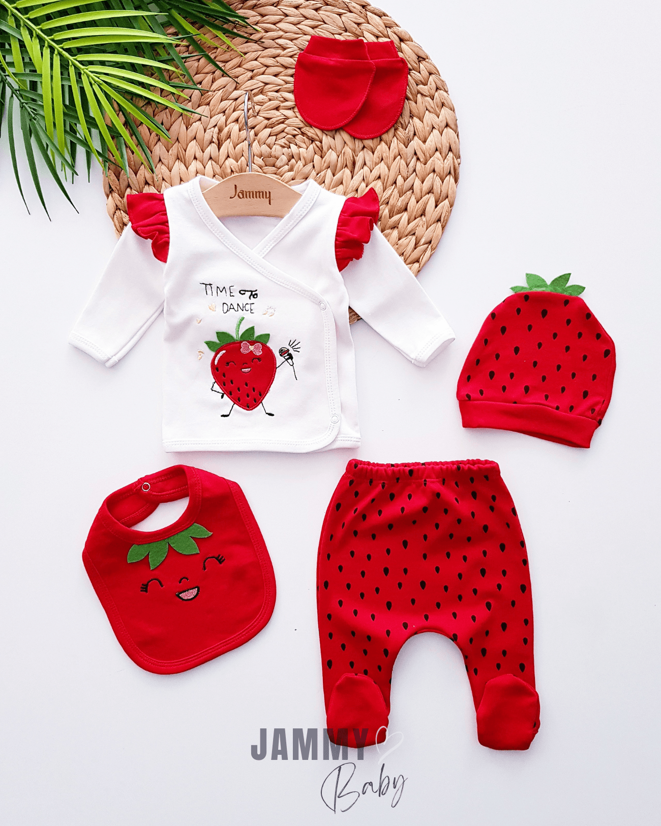 Singer Strawberry 5 Parça Yenidoğan Set-KIRMIZI