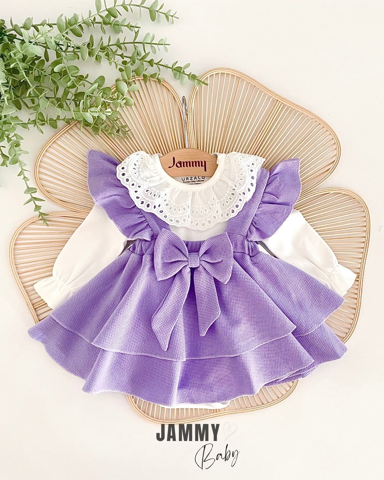 Luana Waffle Jile Elbise Set-LİLA