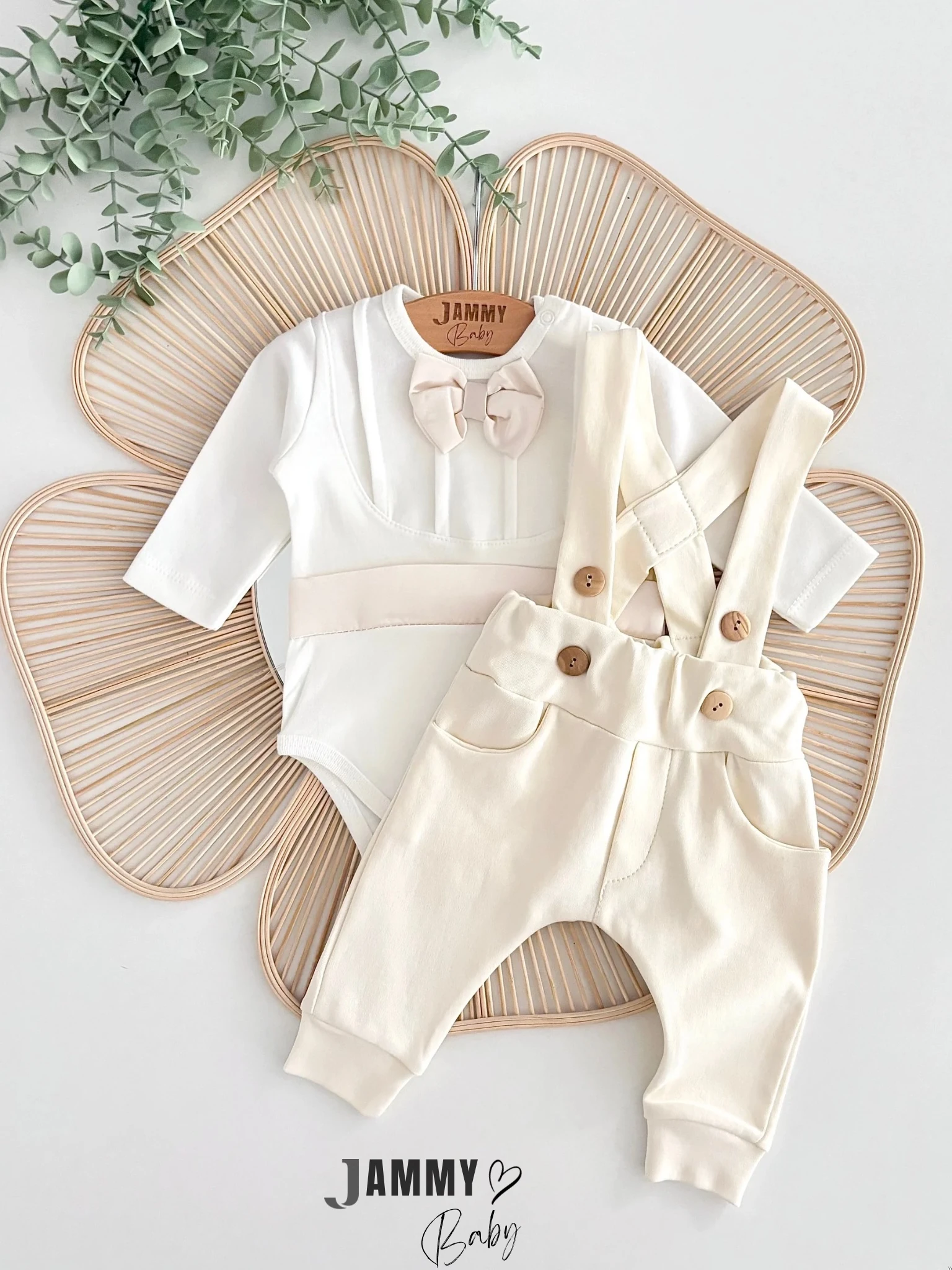 Drew Papyonlu Body / Salopet Set-KREM
