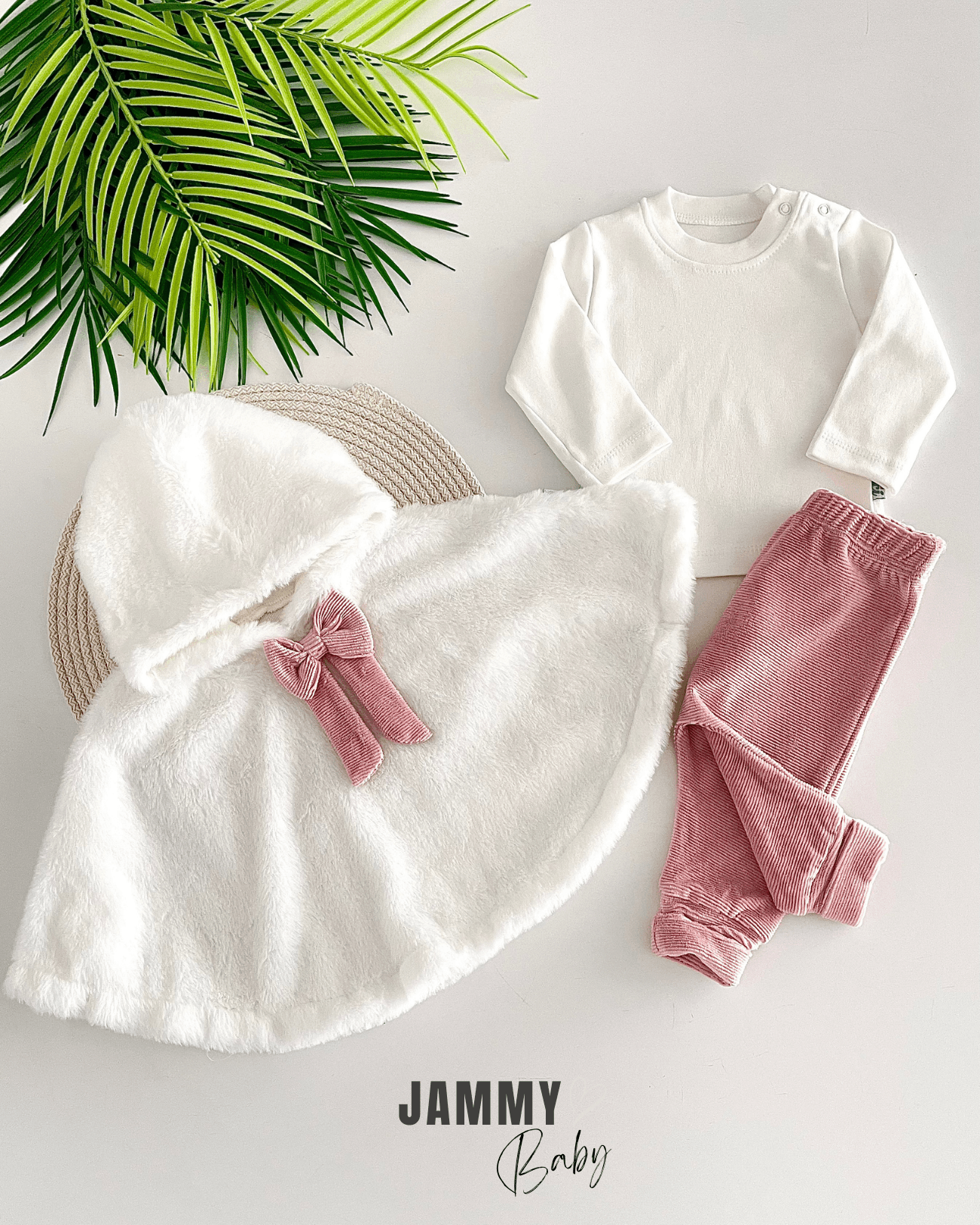 Peluş Pelerinli 3'lü Takım-GÜL KURUSU