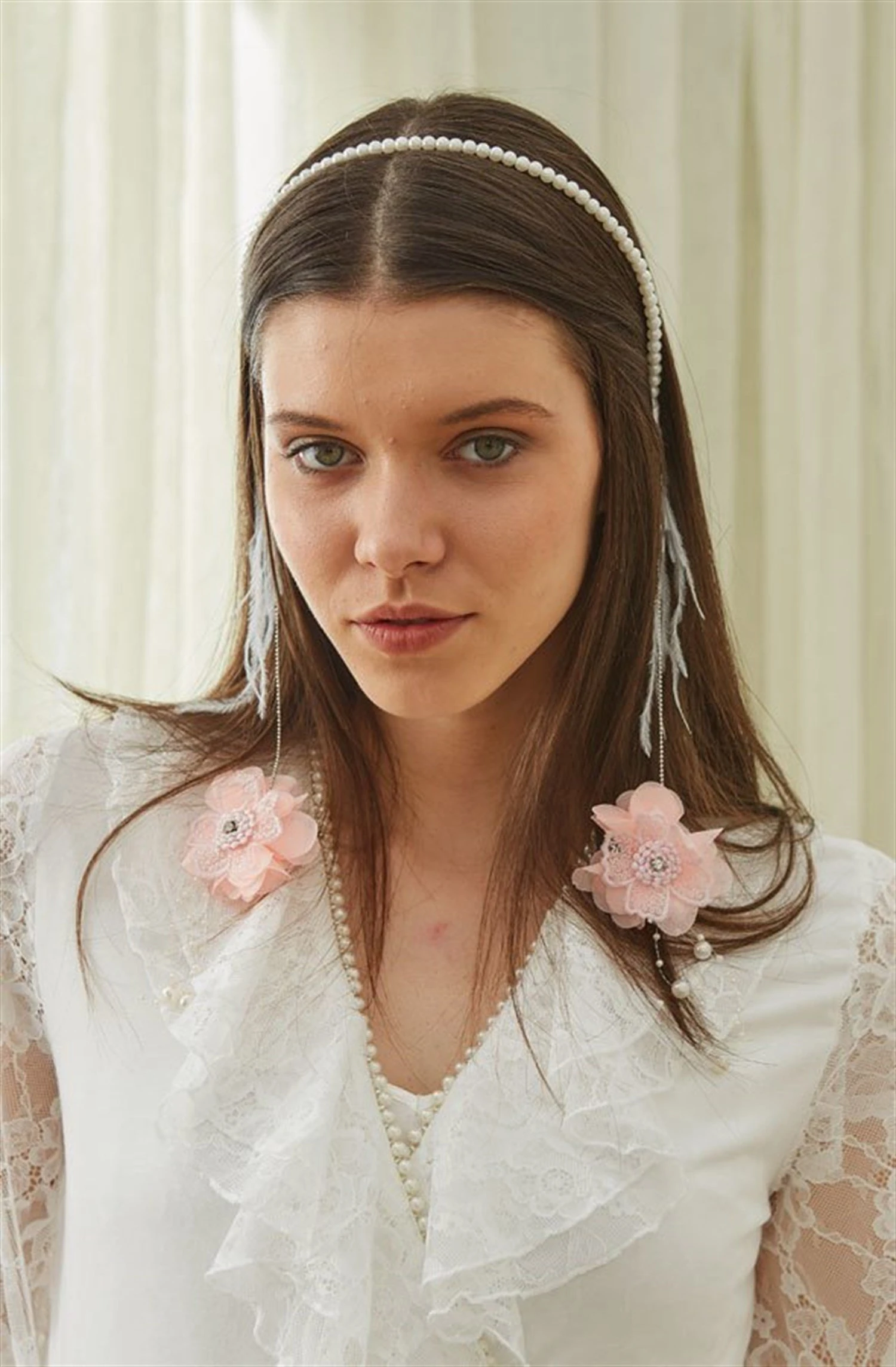 Lohusa Küpeli Taç - PEMBE