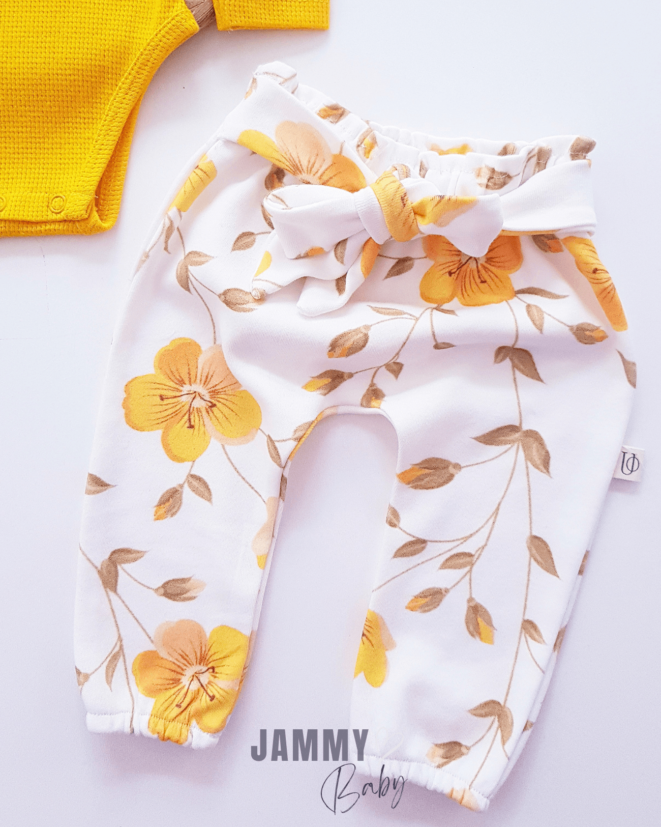 Juana Floral Design Balon Kol Takım-SARI