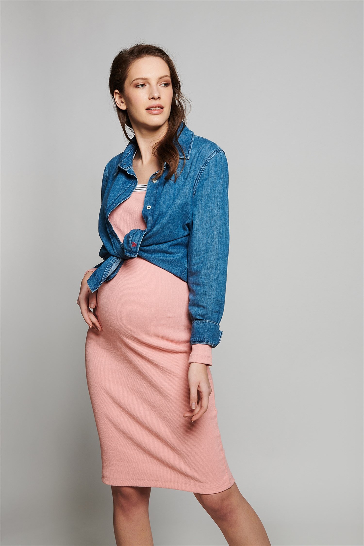 Vanessa Hamile Elbise - PEMBE