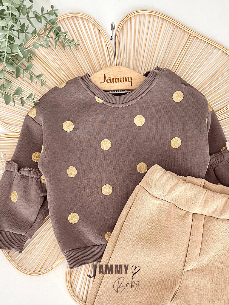 Sim Puanlı 3 İplik Şardonlu Takım-KOYU KAHVE