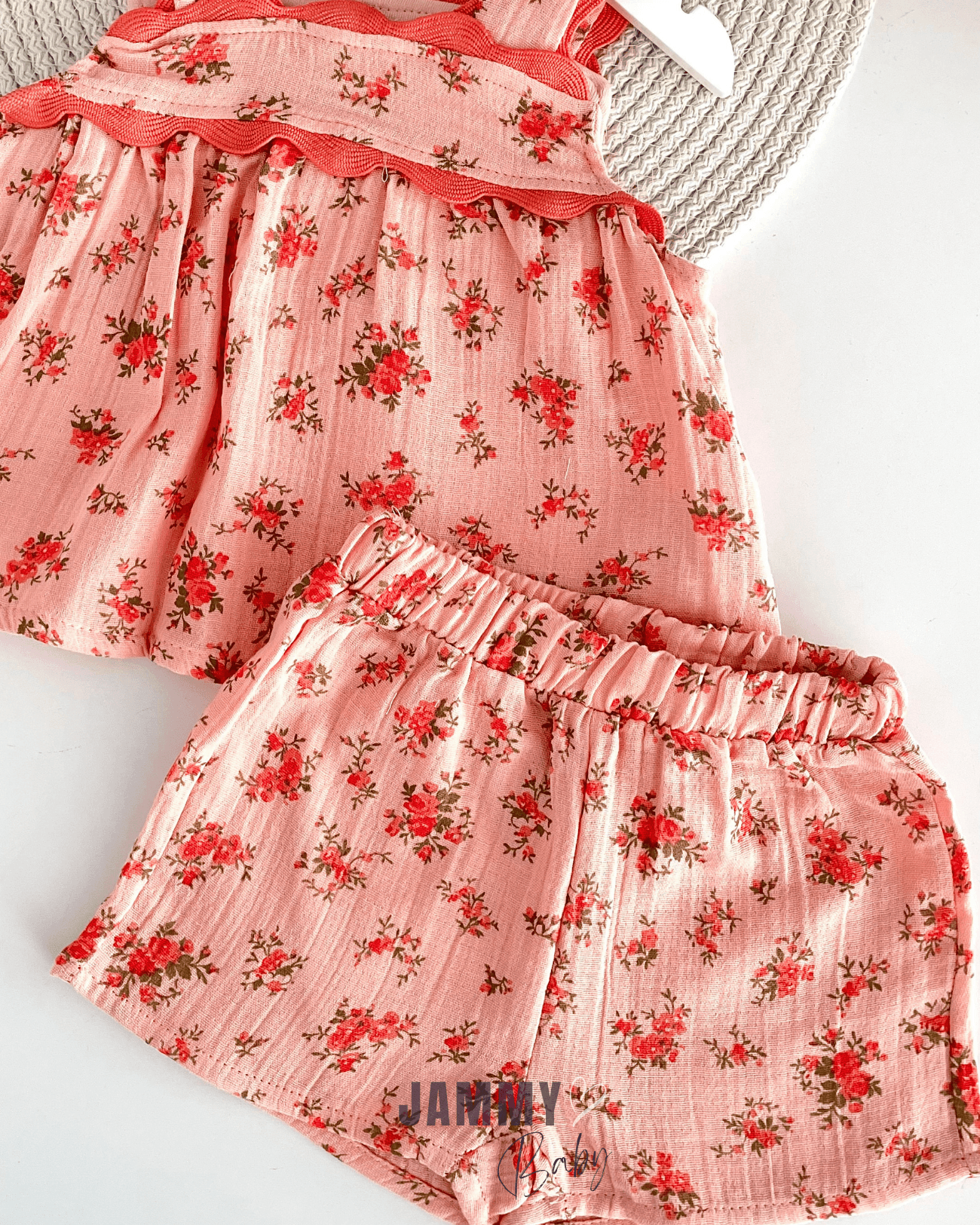Roses Şortlu Müslin 2'li Takım-SOMON