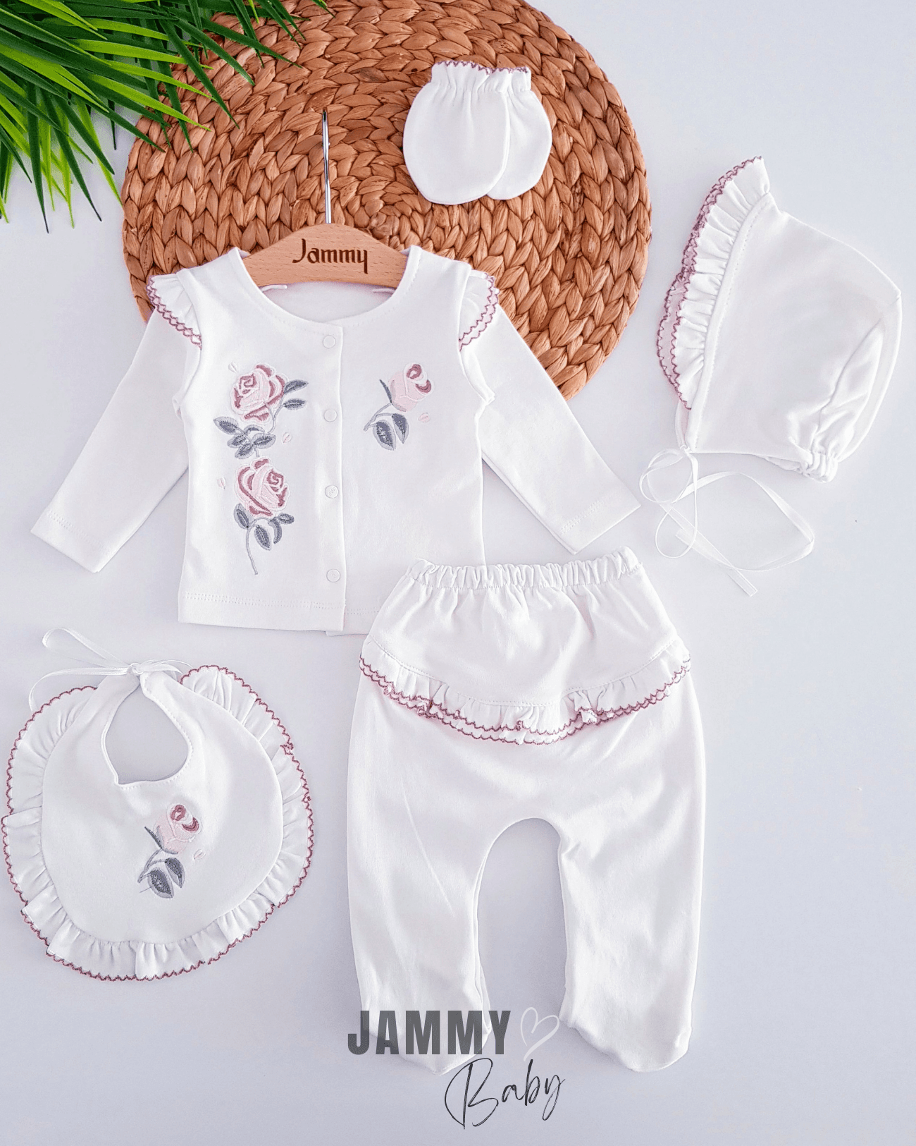 Fırfırella 5 Parça Yenidoğan Set-EKRU